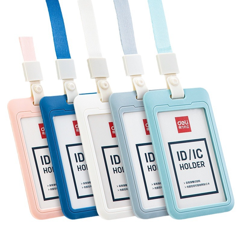 Cubierta de tarjeta de identificación Deli Tarjeta de trabajo Cordón Tarjeta de trabajo Insignia de trabajo Tarjeta de comida Tarjeta de campus de estudiante Cubierta de tarjeta de identificación 64821