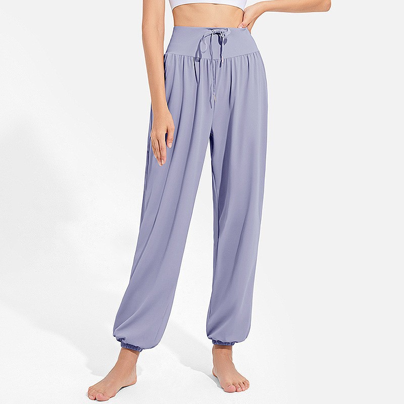 女性用スポーツパンツ、夏用薄手パンツ、通気性、速乾性、ランニング、フィットネス、ヨガ、フレア、ワイドレッグレギンス、スウェットパンツ