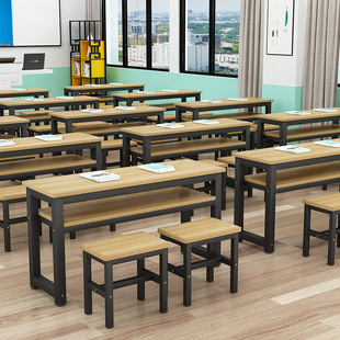 Desks and Chairs Training Table Tutoring Class Tutoring Table Primary and Secondary School Students Classroom Study Table Home Double-Layer Computer Table