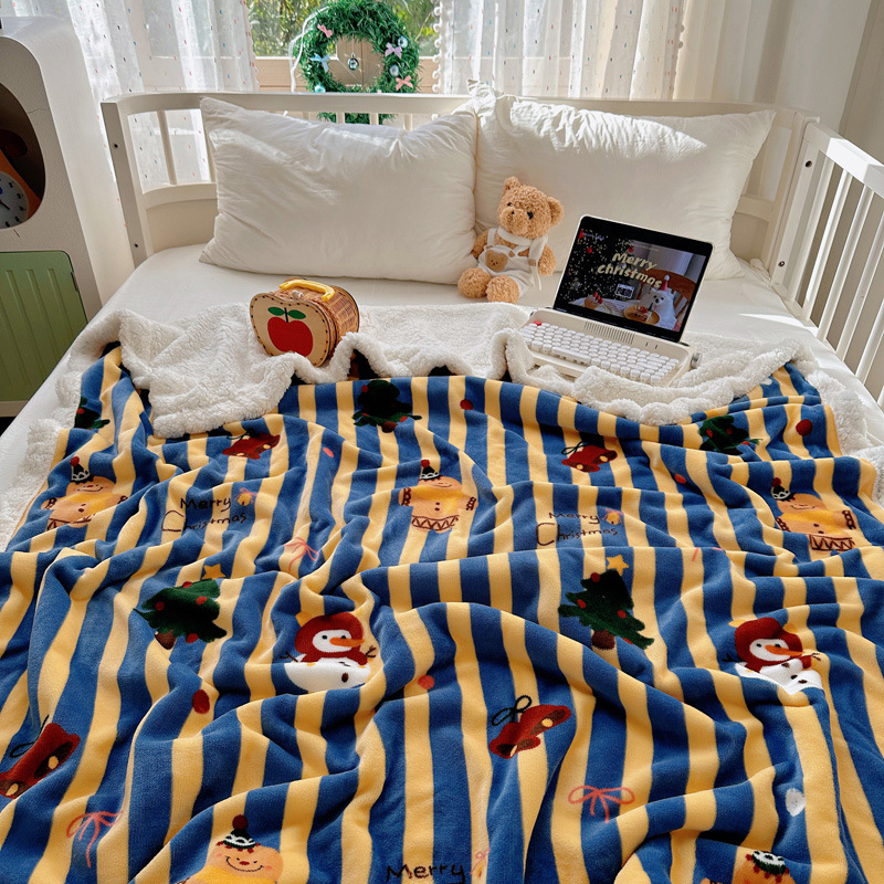 Blanket-MT Navidad Snowman Blue