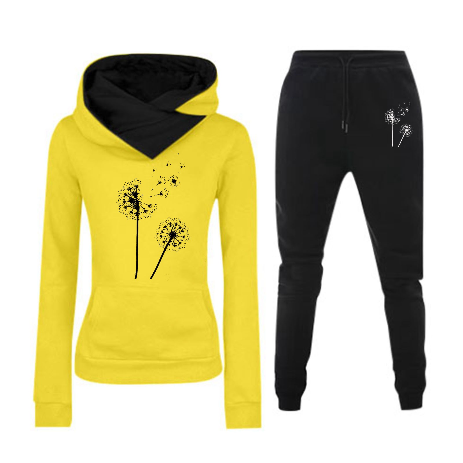 2024 comercio exterior transfronterizo otoño y invierno nuevos pantalones largos ropa de mujer al por mayor con chaqueta deportiva encapuchada de lana