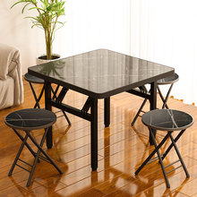 折叠桌饭桌餐桌家用简易小户型桌子四方桌烤火桌可折叠小方桌世兰