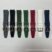 适配原装款腕国葡萄牙计时氟橡胶手表带葡7系列弧型接口精钢头粒