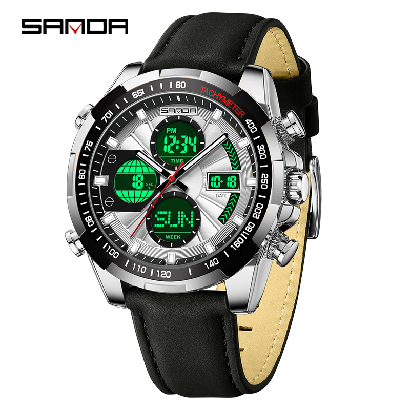 SANDA SANDA 5105 nuevo calendario multifuncional relojes de hombres estudiantes al aire libre relojes de luz impermeable