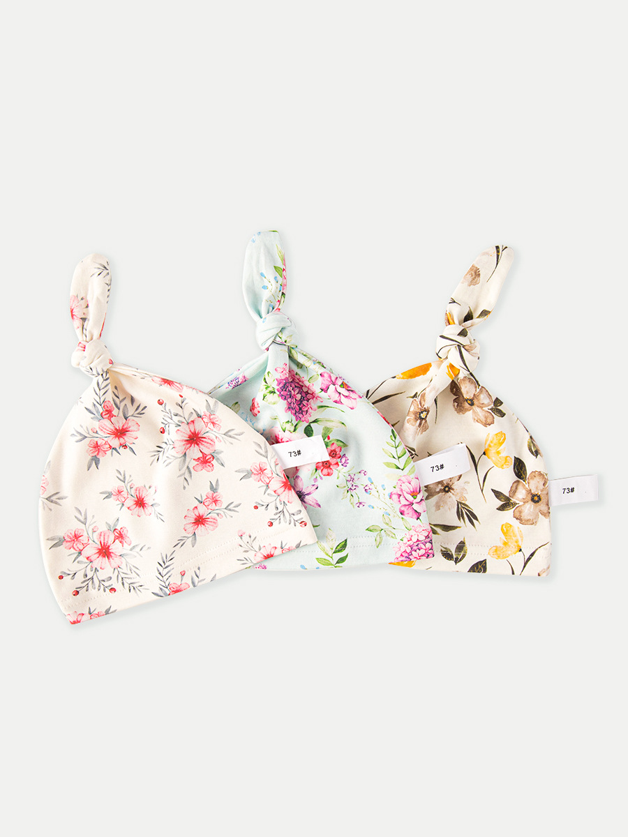 Tapa de neumático de bebé europeo y americano sombrero recién nacido tapa de puerta de cuidado de bebé floral 2023 nueva celebridad en línea al por mayor