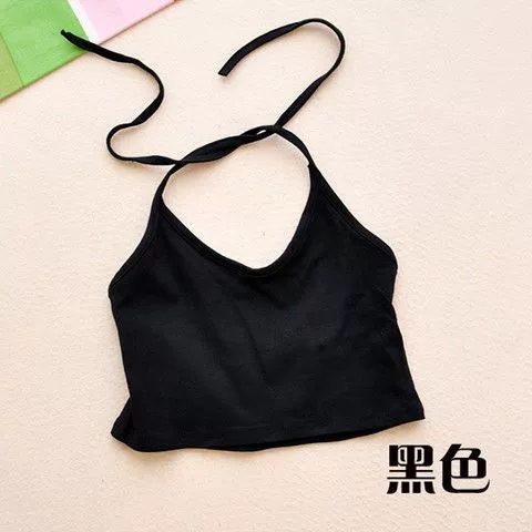 Modal black lace-up style without breast pads