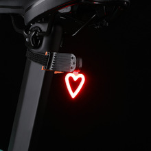 自行车灯尾灯夜骑灯山地车充电骑行灯警示装备爱心单车公路车后灯