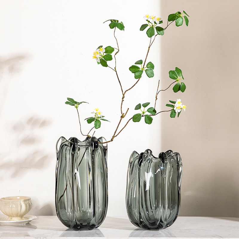 Nordic modern simple large glass vase ornaments dining table TV…