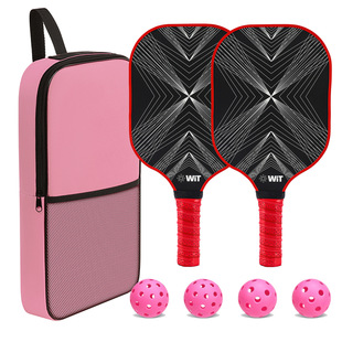 Fiberglass Pickleball Racket Set Outdoor Sports Windproof Hole Ball Polyester Fiber Honeycomb Core Pickleball Board