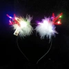 Feathered Deer Antlers-Red Colored Light