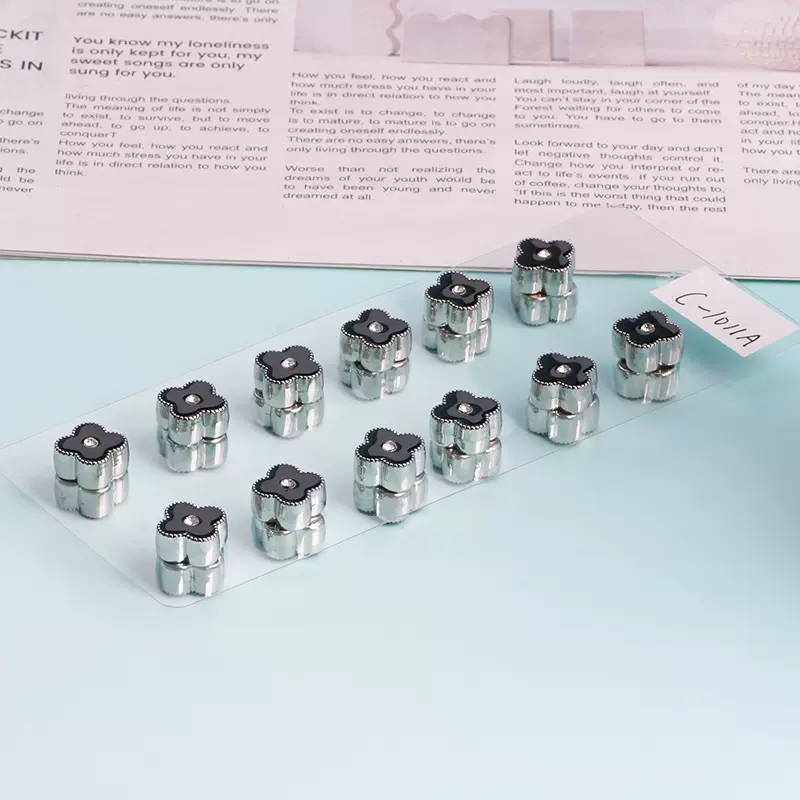 亚马逊春夏新品花朵头巾固定扣小花丝巾包头巾夹时尚磁吸扣胸针