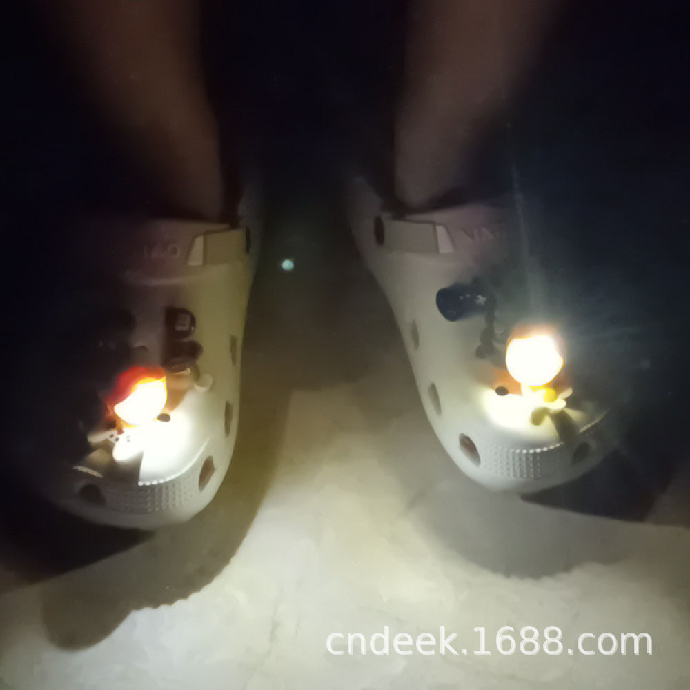 Faros para Croc agujero zapatos de luz zapato flor con luz accesorios de iluminación senderismo camping advertencia zapato luz