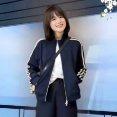 2025年春秋季新款韩版拼色设计感外套女洋气小众三条杠高级感上衣