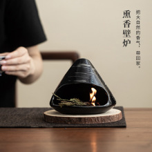 富士山小壁炉香薰炉鼠尾草雪松秘鲁圣木陶瓷熏香炉子家用氛围摆件