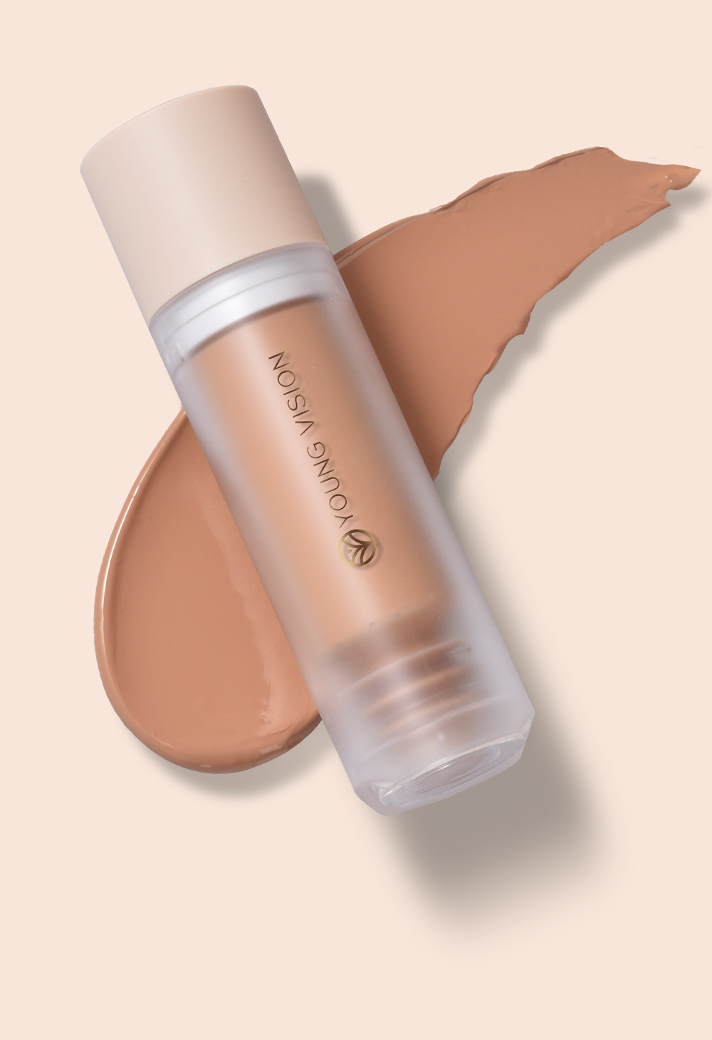 YOUNG VISION Bottom Press Foundation is a detachable matte facial base makeup liquid that is not prone to smudge undefined