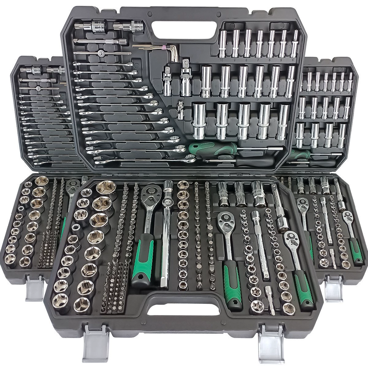 [Трансграничная поставка] Инструменты для ремонта автомобилей, 216-элементный набор для ремонта с трещоткой и разъемами разных спецификаций