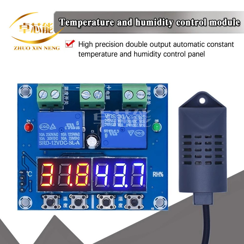Xh-M452 Temperature and Humidity Controller Module Digital Display Dual Output Automatic Constant Temperature and Humidity Temperature and Humidity Controller Xh-M452 Temperature and Humidity Controller Module Digital Display Dual Output Automatic Constant Temperature and Humidity Temperature and Humidity Controller