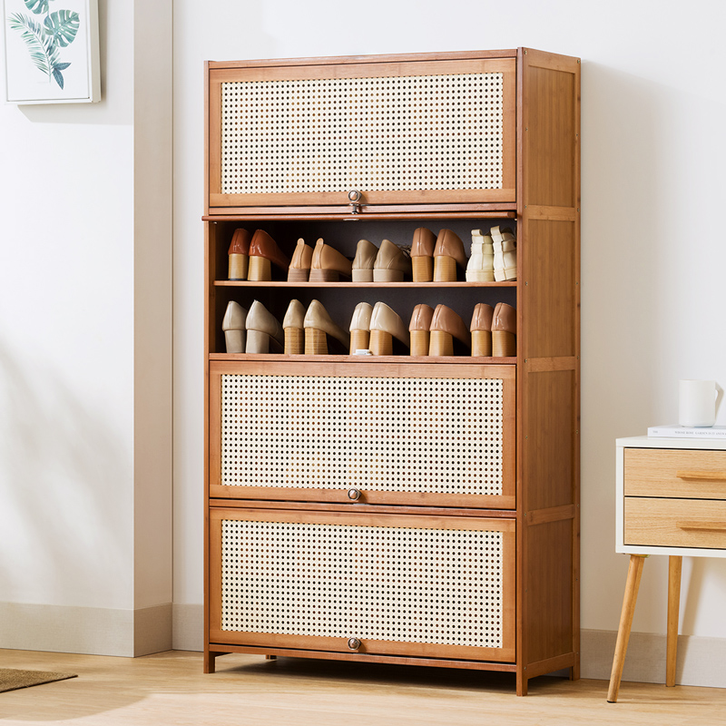 ✅ Simple Shoe Rack for Home Entrance, Indoor, Stylish Shoe Cabinet Storage, Multi-Layer Dormitory Bedroom, Solid Wood, Dustproof, for Small Spaces
