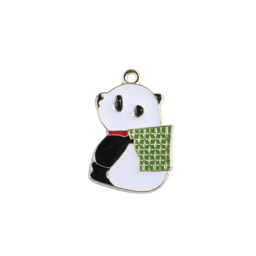 1 Piece Cute Panda Alloy Enamel Plating Pendant Jewelry Accessories display picture 6