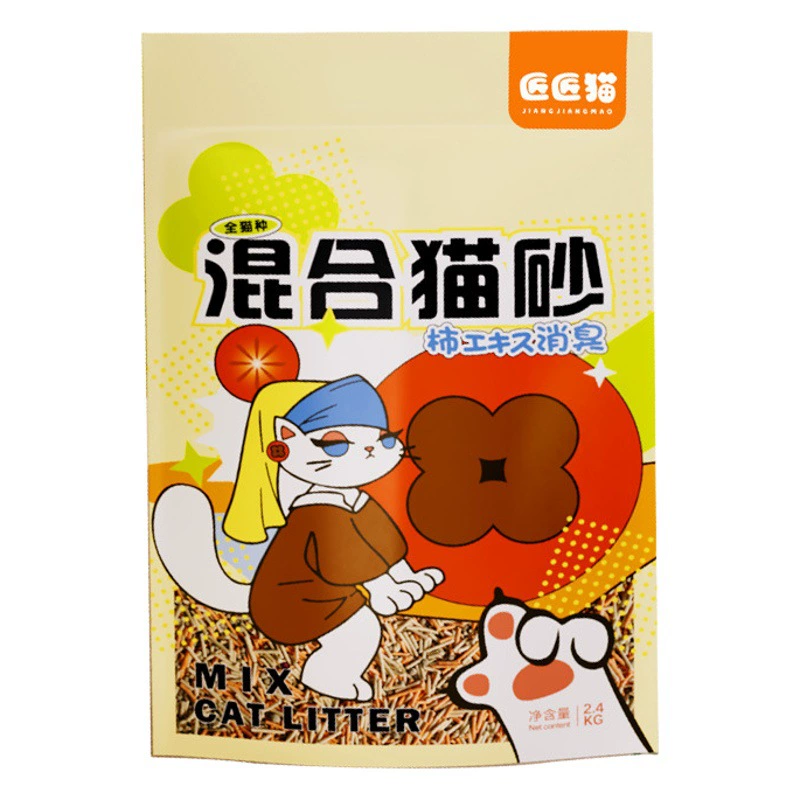 Ремесленник кошка Хурма тофу дезодорант для кошачьих туалетов беспыльный комкующийся смываемый Туалет бентонитовое растение для домашних животных Очистка кошачьих туалетов
