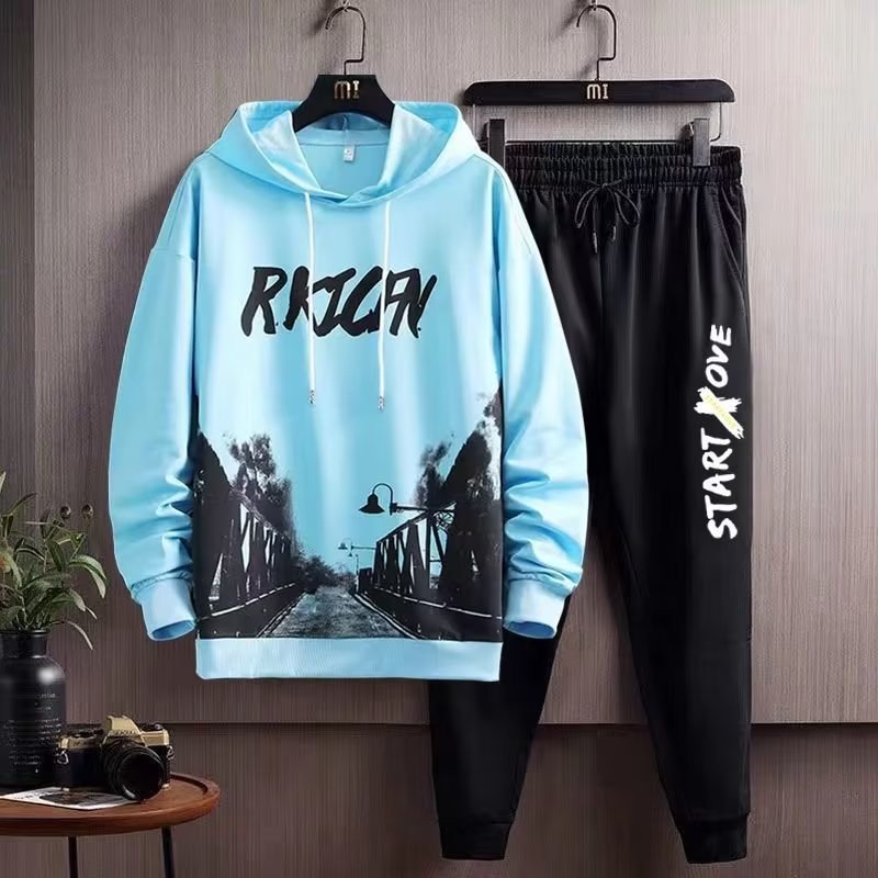 Niños traje de deportes Otoño e Invierno nueva juventud moda marca casual suéter flojo pantalones conjunto