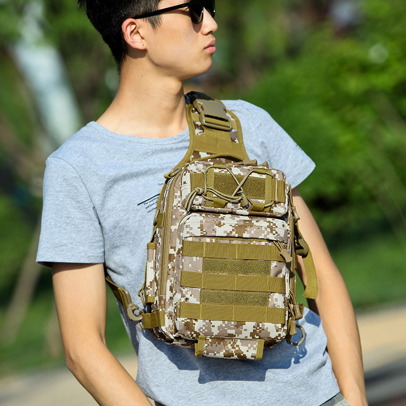 2024 새로운 루야 가방 전술 배낭 위장 야외 가방 남자 가슴 가방 다기능 어깨 크로스 바디 3 목적 가방