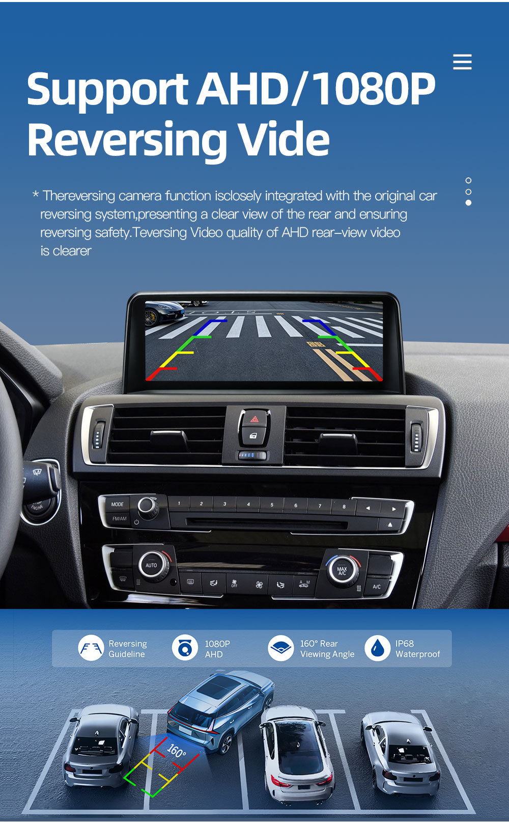 10.25inch Suitable for BMW 1 Series F20 F21 in-car central control large screen GPS navigation player