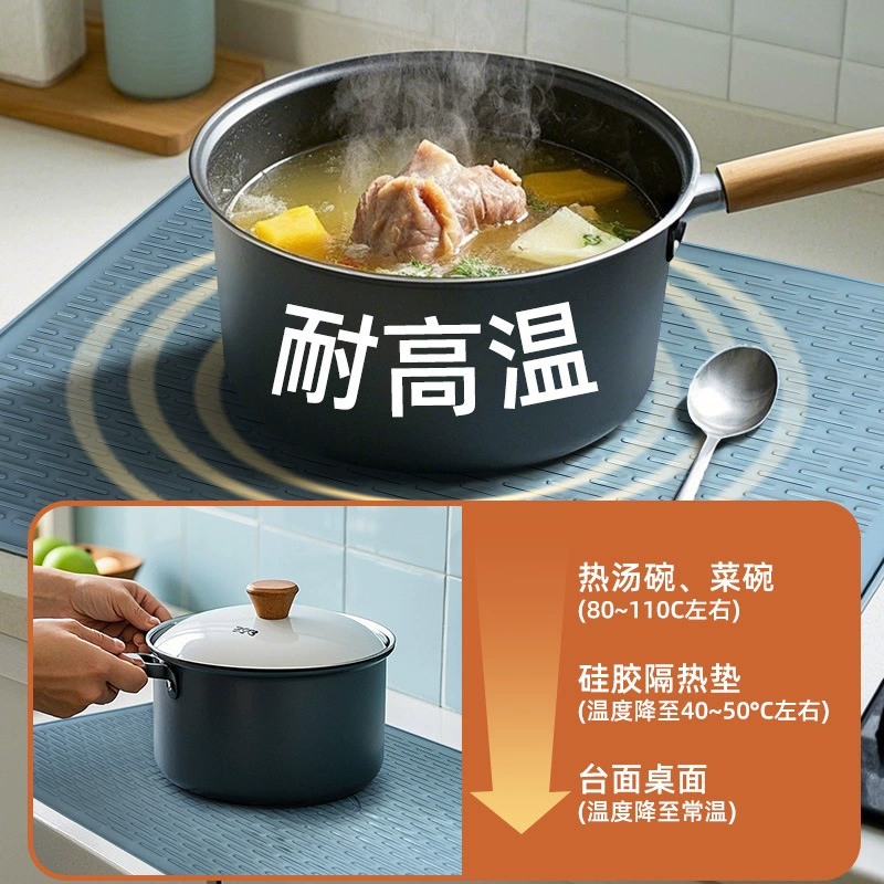 Горячий новый продукт Amazon силиконовая подушка для плиты крышка для плиты сливной подкладка теплоизоляционная подкладка для раковины подставка для кухни и посуды для слива