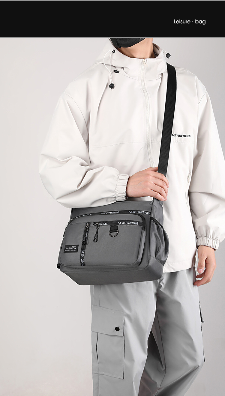 New 2024 men's bag, large-capacity casual men's crossbody bag, waterproof single-shoulder bag, multi-layered business versatile travel bag undefined