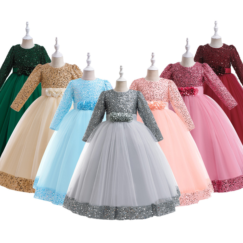 Nuevo Vestido Infantil de Amazon, Vestido de Princesa, Vestido de Novia, Vestido Largo para Niñas, Disfraz de Navidad
