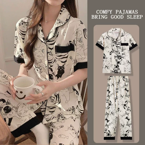 D.M-15 short long cute cat cardigan