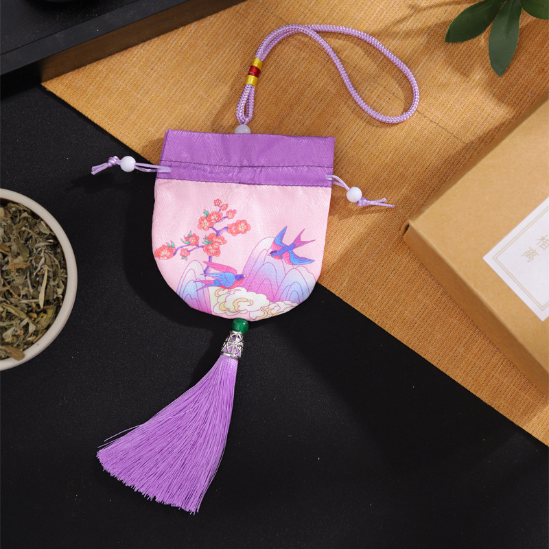 Zen estilo chino tradicional estilo antiguo brocado bolsa Dragon Boat Festival bolsita bolsa vacía bolso de la joyería bolsita bordado monedero bolsita