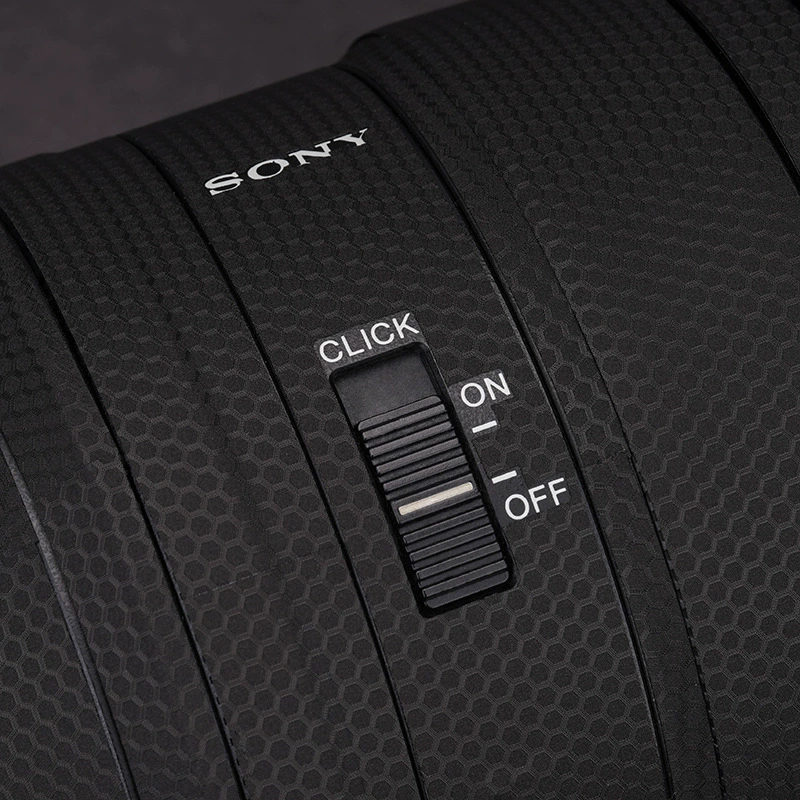 Защитная пленка для объектива Sony 85F1.4 GM первого поколения, 85-1.4, матовый кожаный узор, карбоновый мат