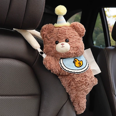 box for car, tissue bag for Car tissue box/set - hat-bear-duck-duck-bib-detachable
