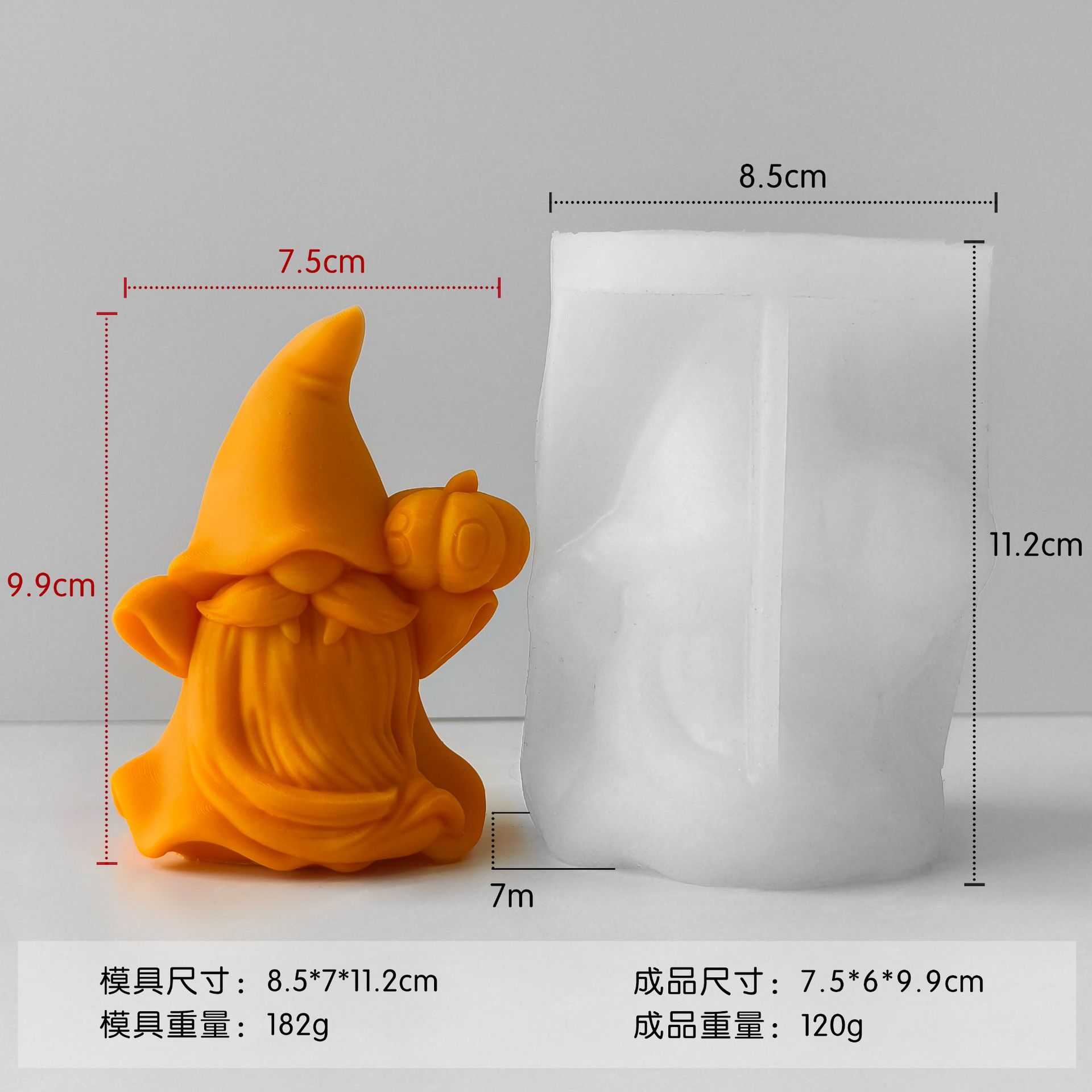 Amazon Halloween enano molde enano creativo resina decoración DIY aromaterapia vela yeso