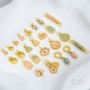粉色系保色滴油沙金吊坠