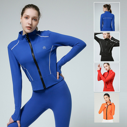 New Autumn/Winter Women's Zippered Fitness Sport Yoga Top Running Slim Outdoor Jacket Quick-dry Shirt