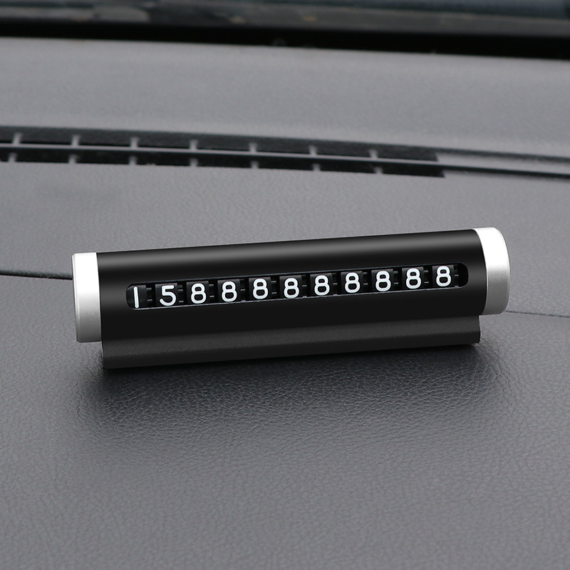 Matrículas de estacionamiento temporal de automóviles, decoraciones interiores de automóviles, personalidad linda, suministros creativos para automóviles, placas de teléfono de automóviles móviles