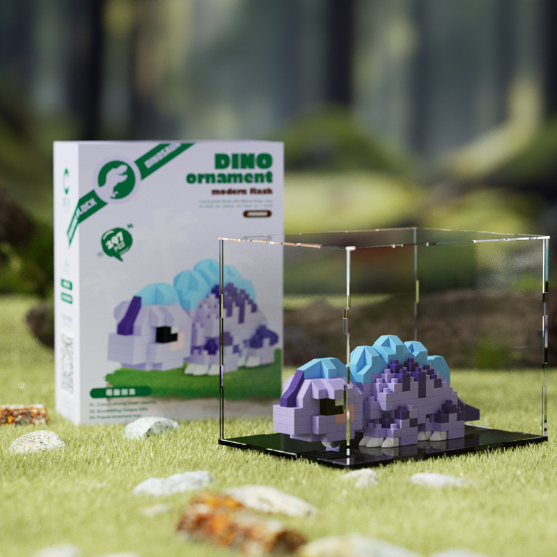 Compatible con Lego Dinosaur Tyrannosaurus Rex Muñeca de dibujos animados Bloques de construcción Adornos de montaje Juguetes educativos para niños Regalos para niños y niñas