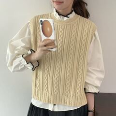 预售2025秋季新款韩国东大门EGG时尚圆领针织叠穿背心女