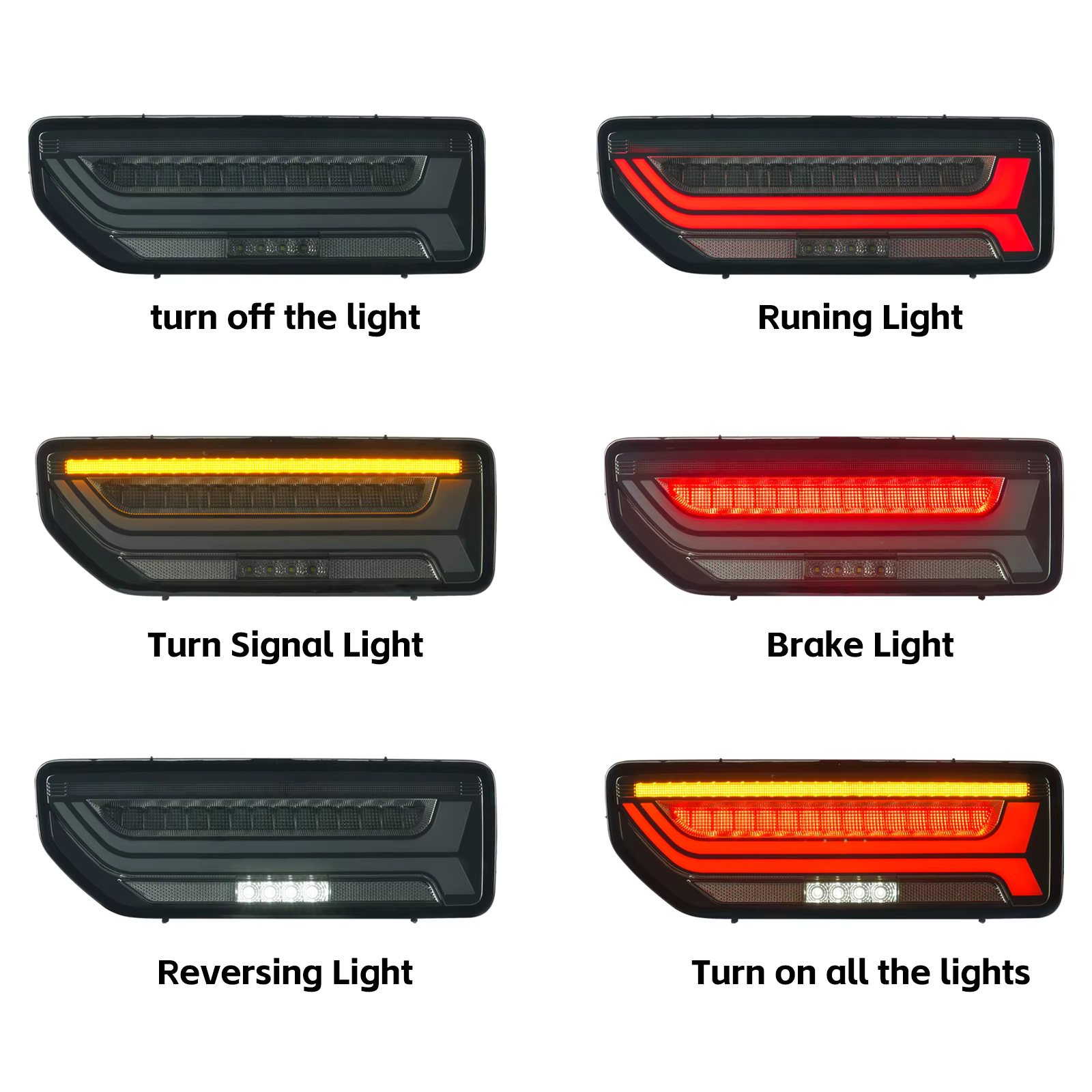 Suitable for 18-24 Suzuki Jimny Jb64 Jb74 Modified Dynamic Brake Light Rear Bumper Light Tail Light