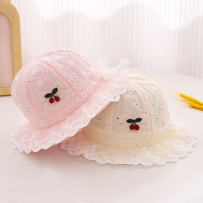 Sombreros para bebés pequeños meses sombreros para bebés de primavera y otoño delgados 6 - 12 meses sombreros de sol de encaje para bebés verano