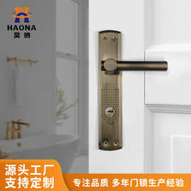 锌合金实木门锁新中式复古别墅室内卧室房门锁静音卧室门锁定款款