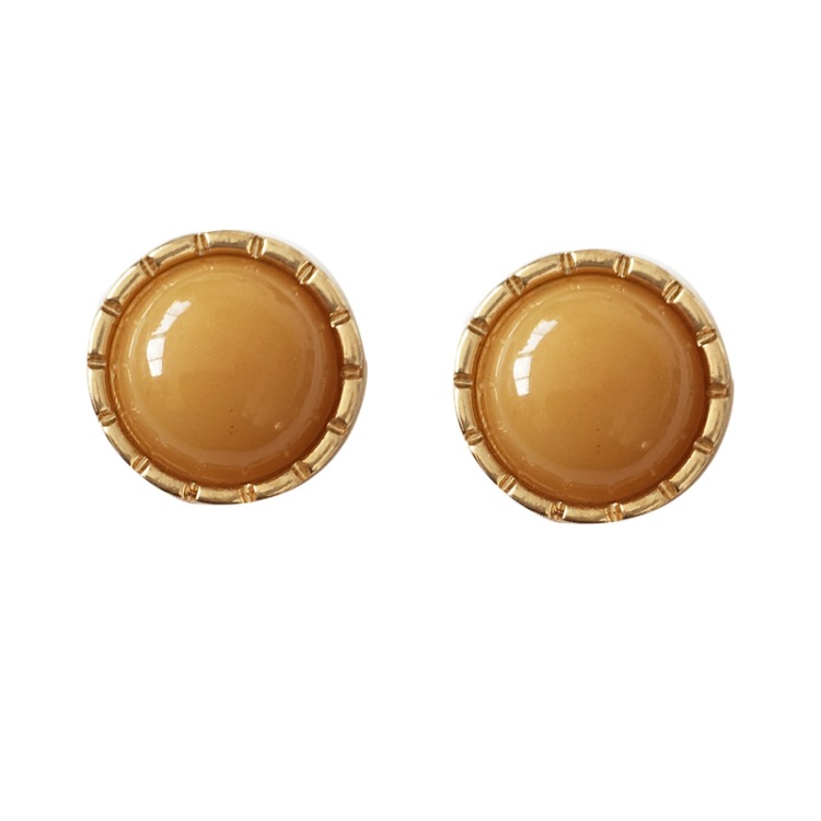 Simple Round Resin Earrings display picture 2