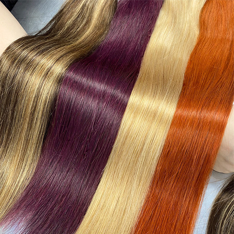 メーカー在庫卸売人毛ウィッグボーンストレートヘアカーテン滑らかな髪の束人毛|undefined