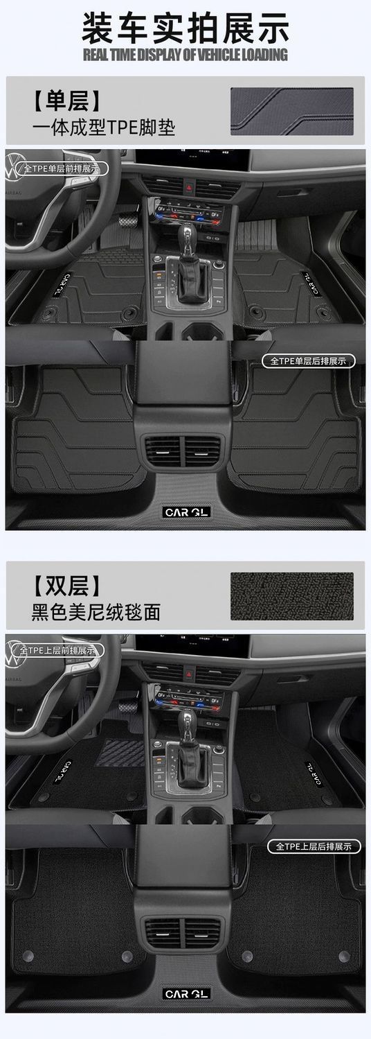 TPE Car Floor Mats for Volkswagen Bora FAW Original 2023 Interior