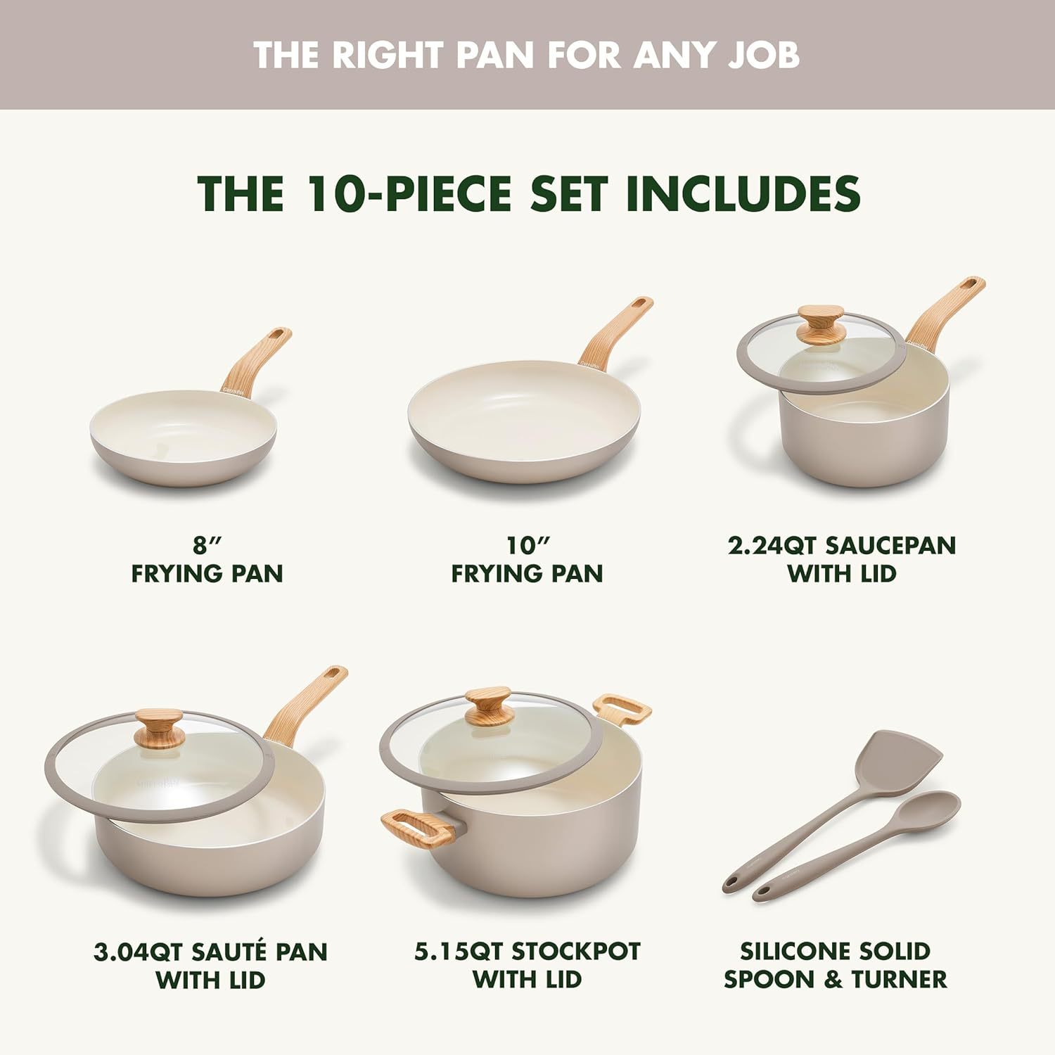 Juego de ollas de siete piezas para el hogar nórdico, olla de leche de alto valor, olla antiadherente, olla de sopa, utensilios de cocina al por mayor