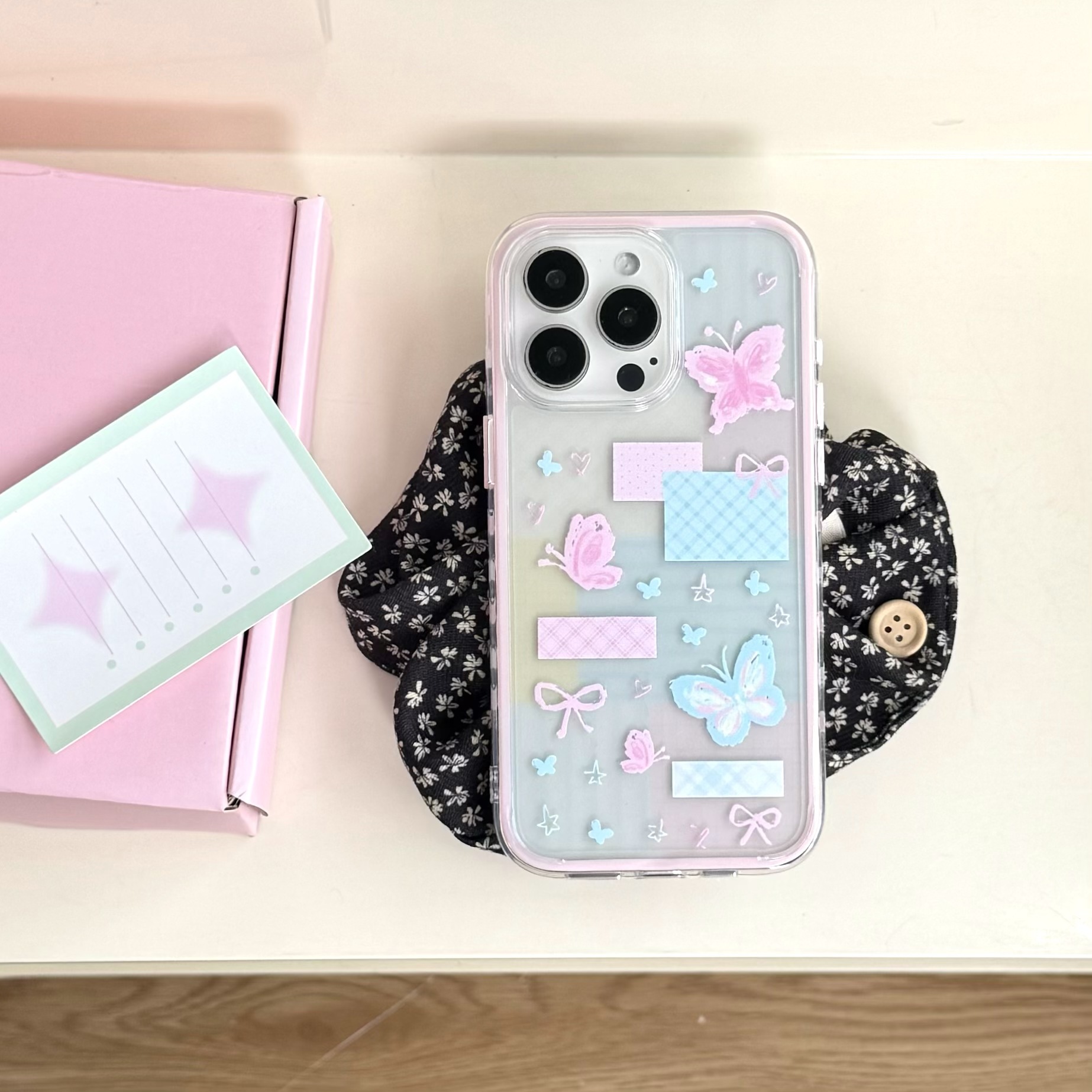 Pequeño arco rosa floreciente fresco para Apple 16ProMax funda para teléfono móvil 15Pro Girl Heart 14/13 nuevo