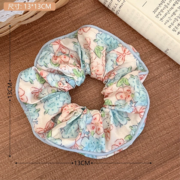 2# pink and blue rabbit large intestine hair tie