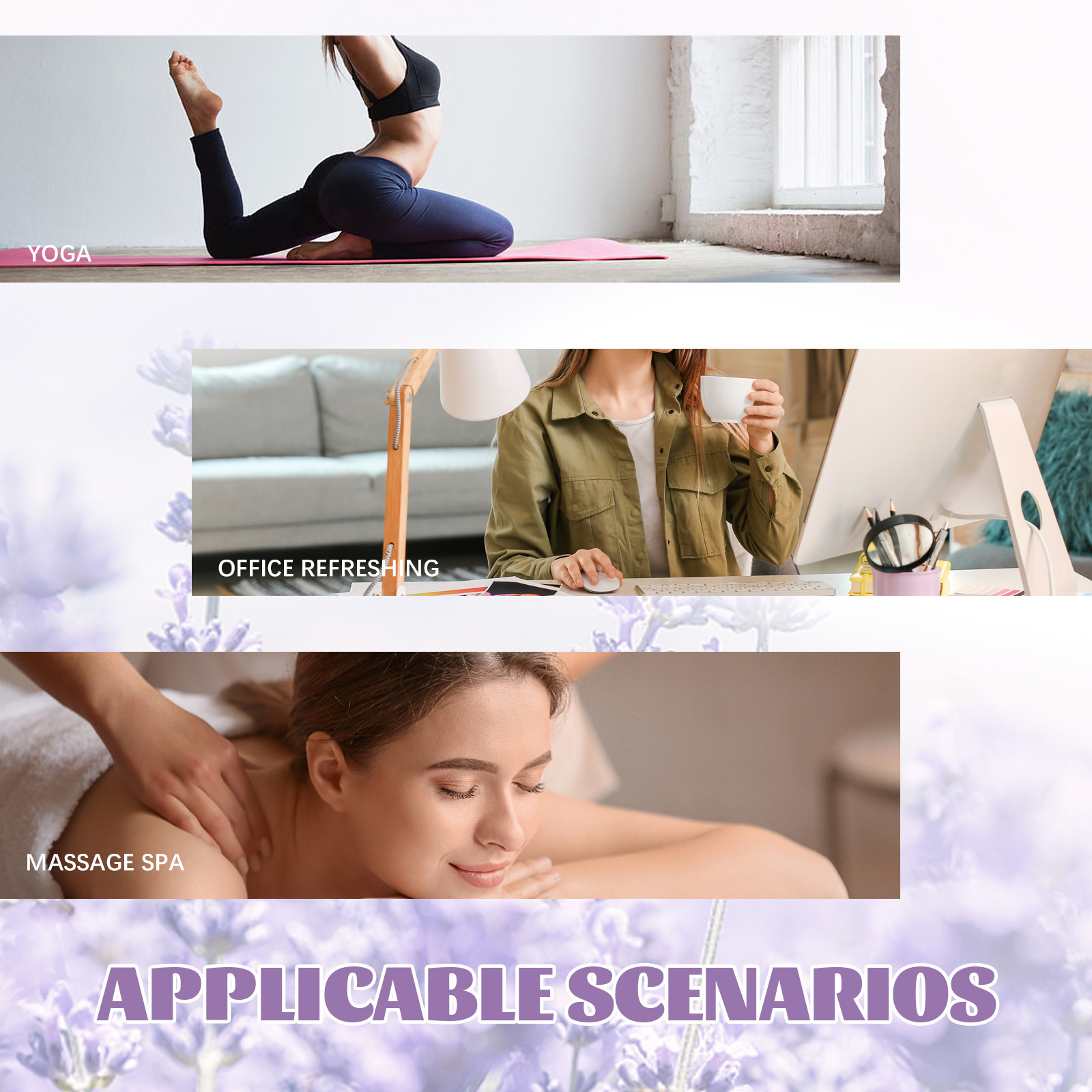 EELHOE Lavanda Allevia l'ansia dallo stress corporeo Aiuta a dormire con tranquillità e cura Olio essenziale_voghion.com